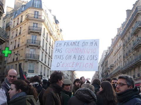 manifestation de soutien � Julien coupat