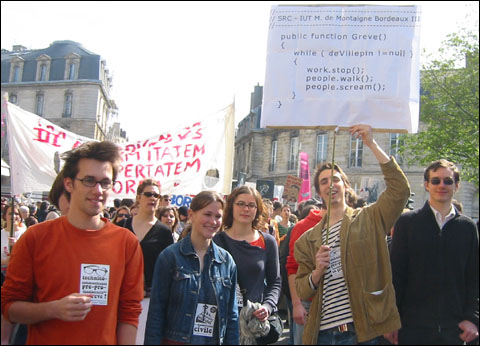 CPE, CNE, chômage des jeunes, Bordeaux le 4 avril 2006